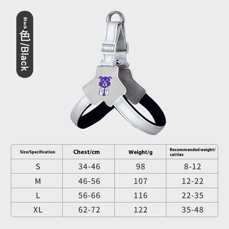 Dog Harness & Leash Set - Comfortable Vest with Hand-Held Rope