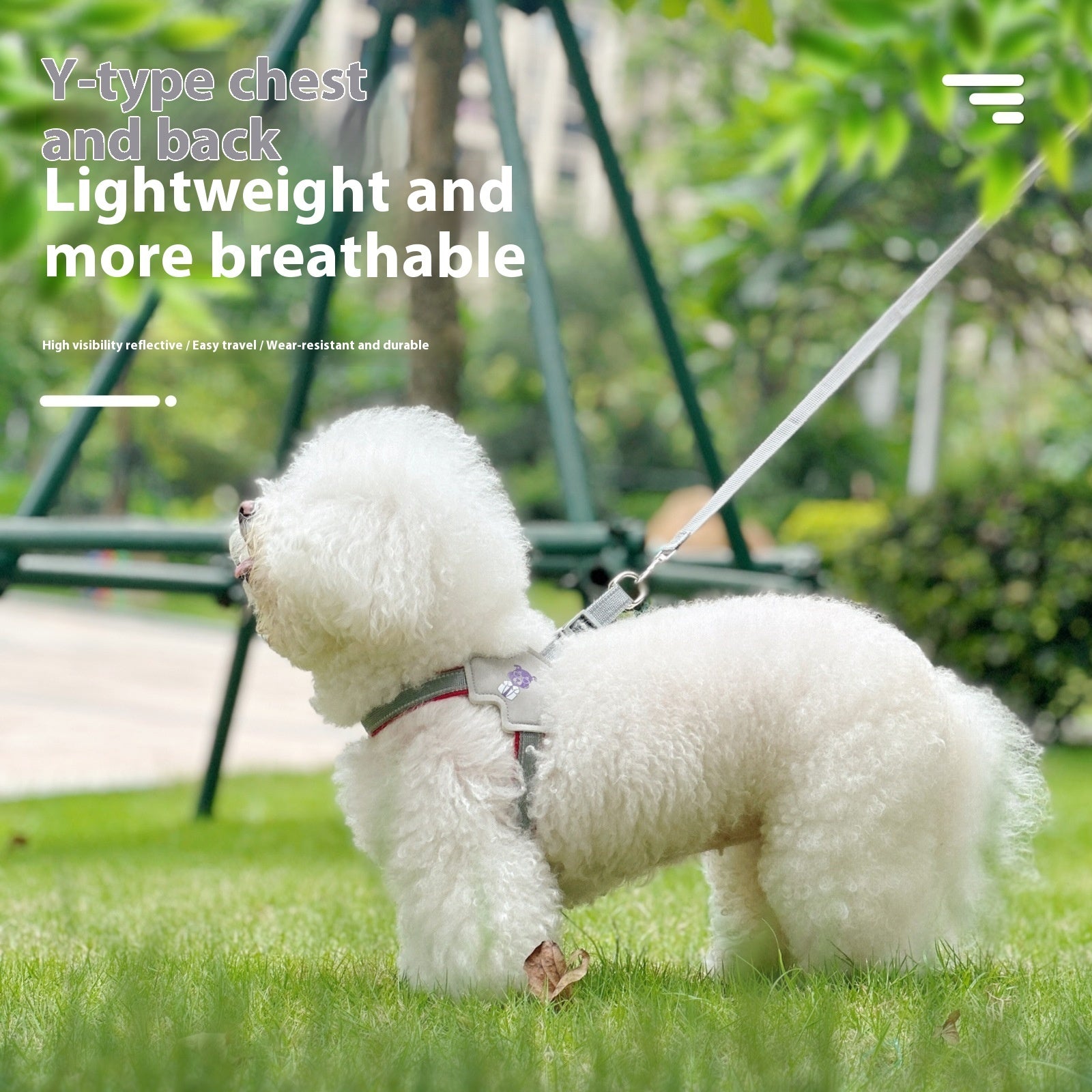 Dog Harness & Leash Set - Comfortable Vest with Hand-Held Rope