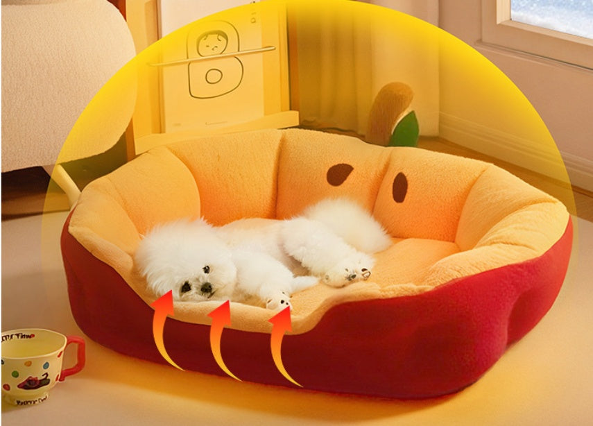 Cozy All-Season Pet Bed - Warm Teddy Sofa for Small Dogs & Cats