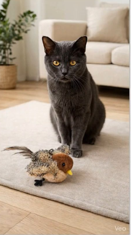 Inductive Magpie Cat Self-Entertaining Plush Smart Toy