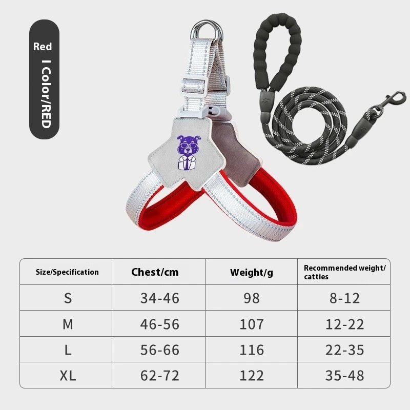 Dog Harness & Leash Set - Comfortable Vest with Hand-Held Rope