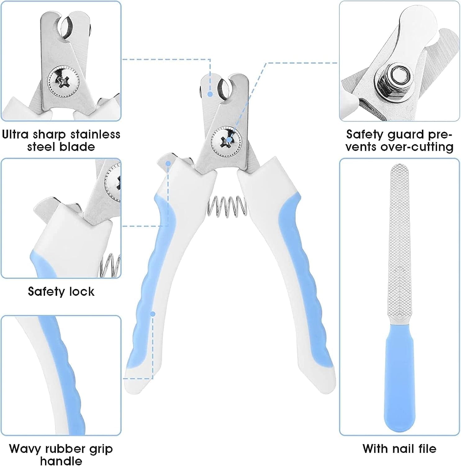 7-in-1 Pet Grooming Kit – Self-Cleaning Slicker Brush, Nail Clipper & Bath Brush for Dogs & Cats
