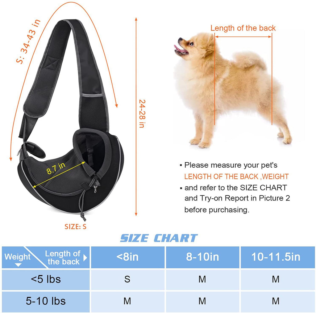 Portable Crossbody Pet Sling Carrier - Breathable Outdoor Travel Bag for Small Dogs & Cats