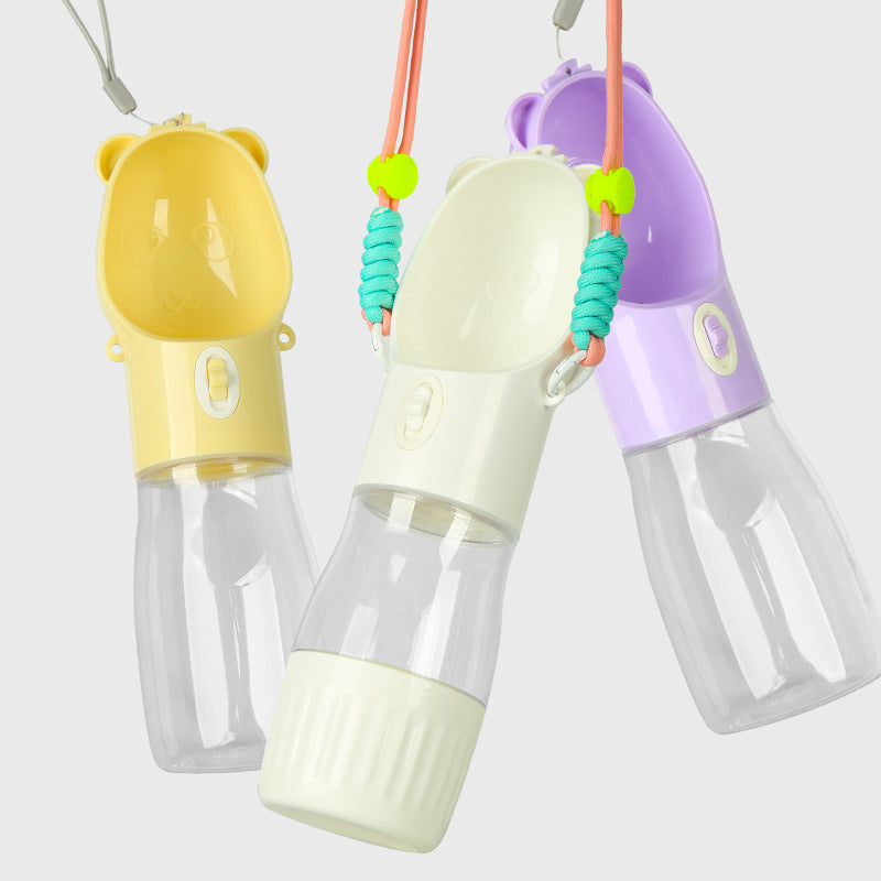 2 In 1 Portable Dog Water Bottle For Small Big Dogs Cat Outdoor Leak-proof Puppy Drinking Bowl With Food Container Pets Feeder Pet Products