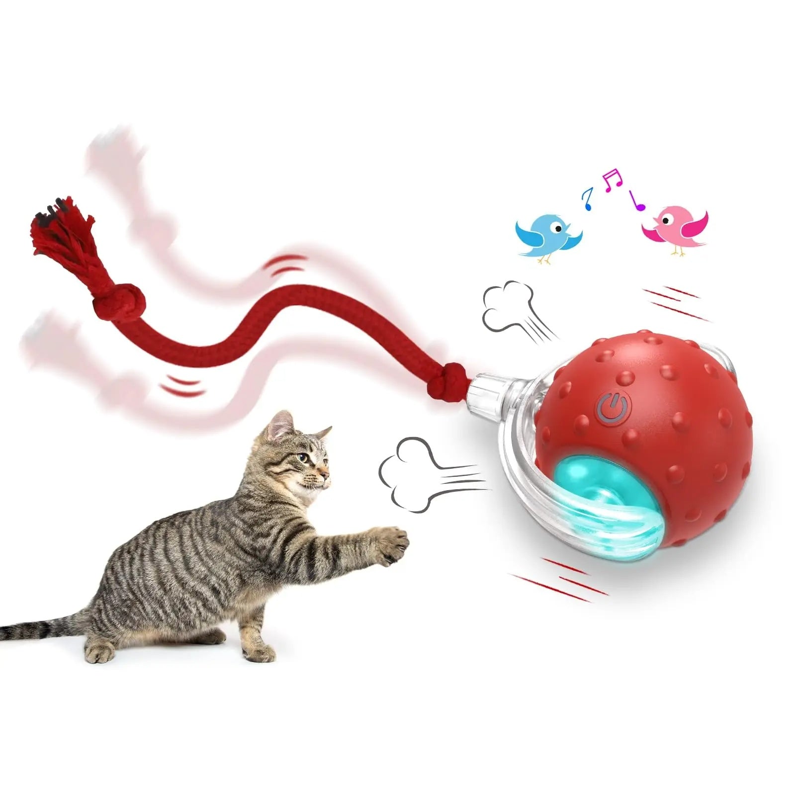 Smart Interactive Cat Toy Ball – Automatic Rolling & Motion Activated LED Toy